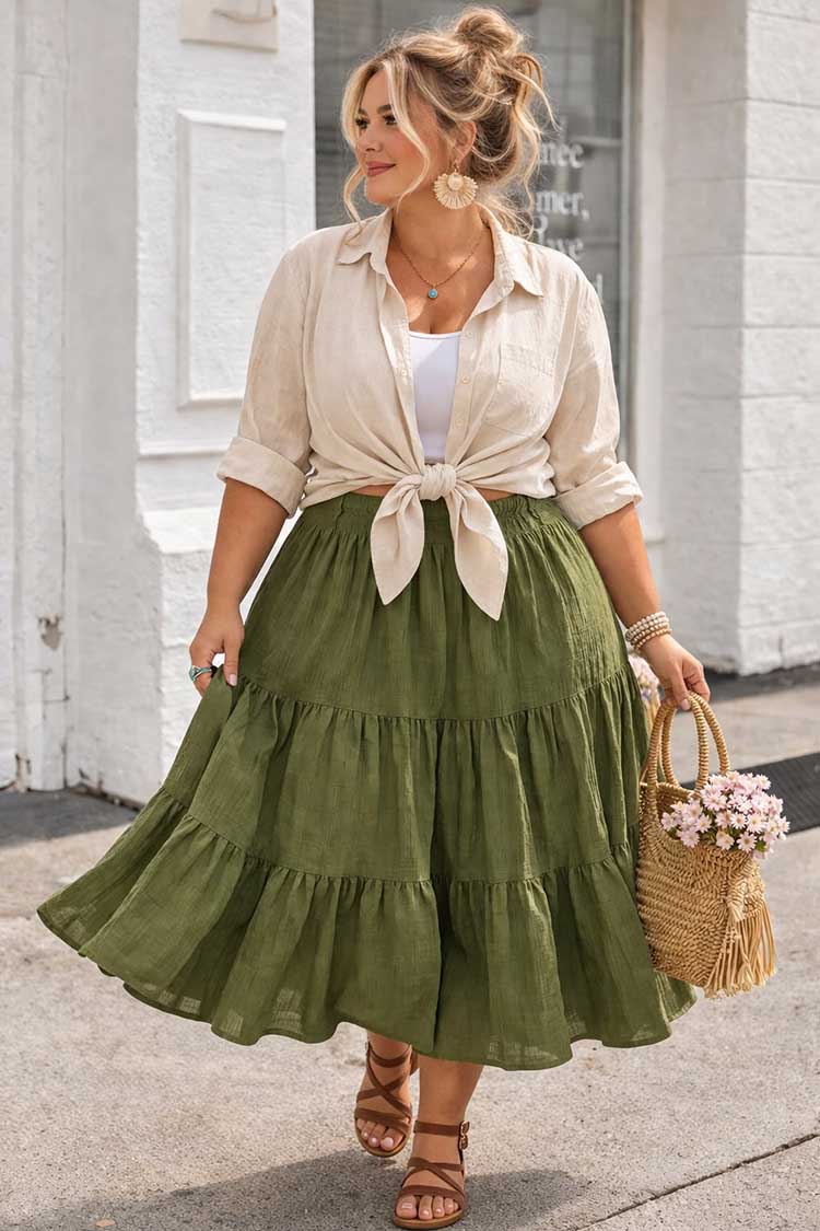 flattering dresses for big stomachs